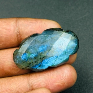 Natural Labradorite Clouds Shape, Faceted Flashy Labradorite Cloud Shape Beads, Carved Cloud