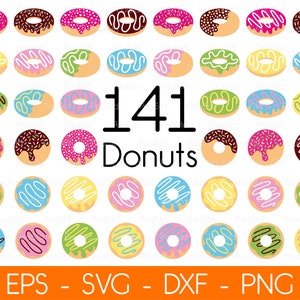 Donut SVG Bundle - Sprinkle Donut svg - Colorful donut svg - Donut with sprinkles - Donut eps clipart - Donut cut file - Digital Download