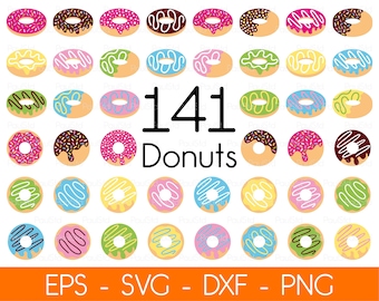 Donut SVG Bundle - Sprinkle Donut svg - Colorful donut svg - Donut with sprinkles - Donut eps clipart - Donut cut file - Digital Download
