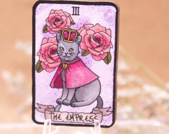 Tarot Card Wooden Badge/ Pin, The Empress Tarot, Gothic Pin