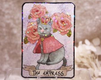 The Empress Tarot Sticker, Cat Tarot Sticker