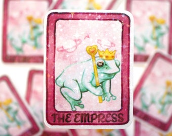 Empress Tarot Card Sticker, Frog Sticker