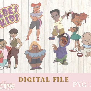 Bebe's Kids svgs, Bebe's Kids png, Dibujos animados de los 90, Imágenes prediseñadas para niños de Bebe, Dibujos animados negros, Bebe's Kids, Descarga digital, Archivos cortados, Sublimación
