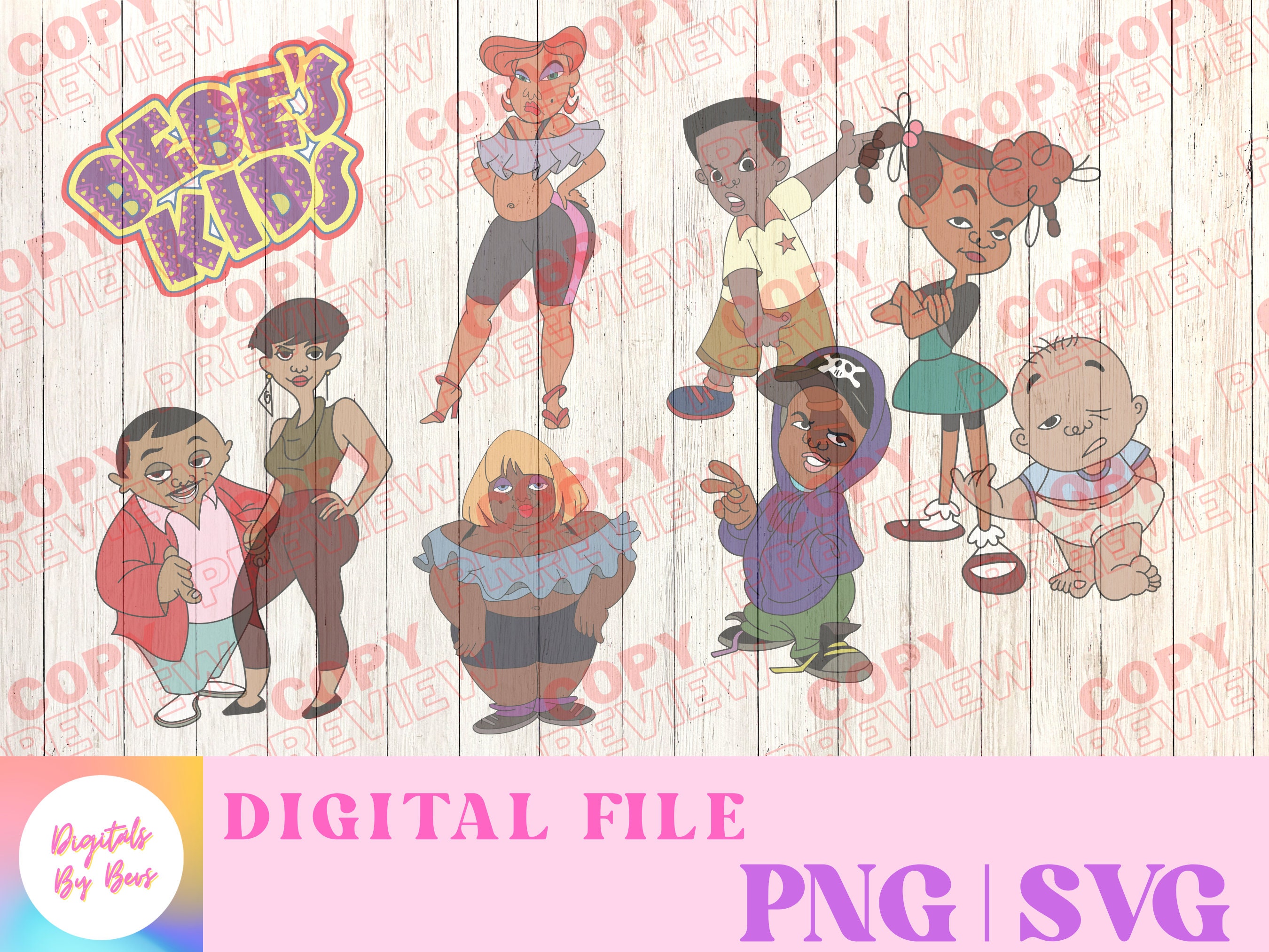 Bay Bay Kids Comedian Bebe's Kids Svgs Bebe's Kids Png 90's Cartoons - Etsy