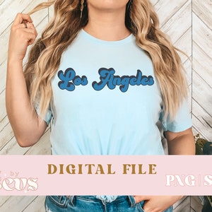 Los Angeles Svg, Los Angeles Png, LA svg cut file, Digital Download, LA retro Groovy Font, Los Angeles Groovy, LA Svg.