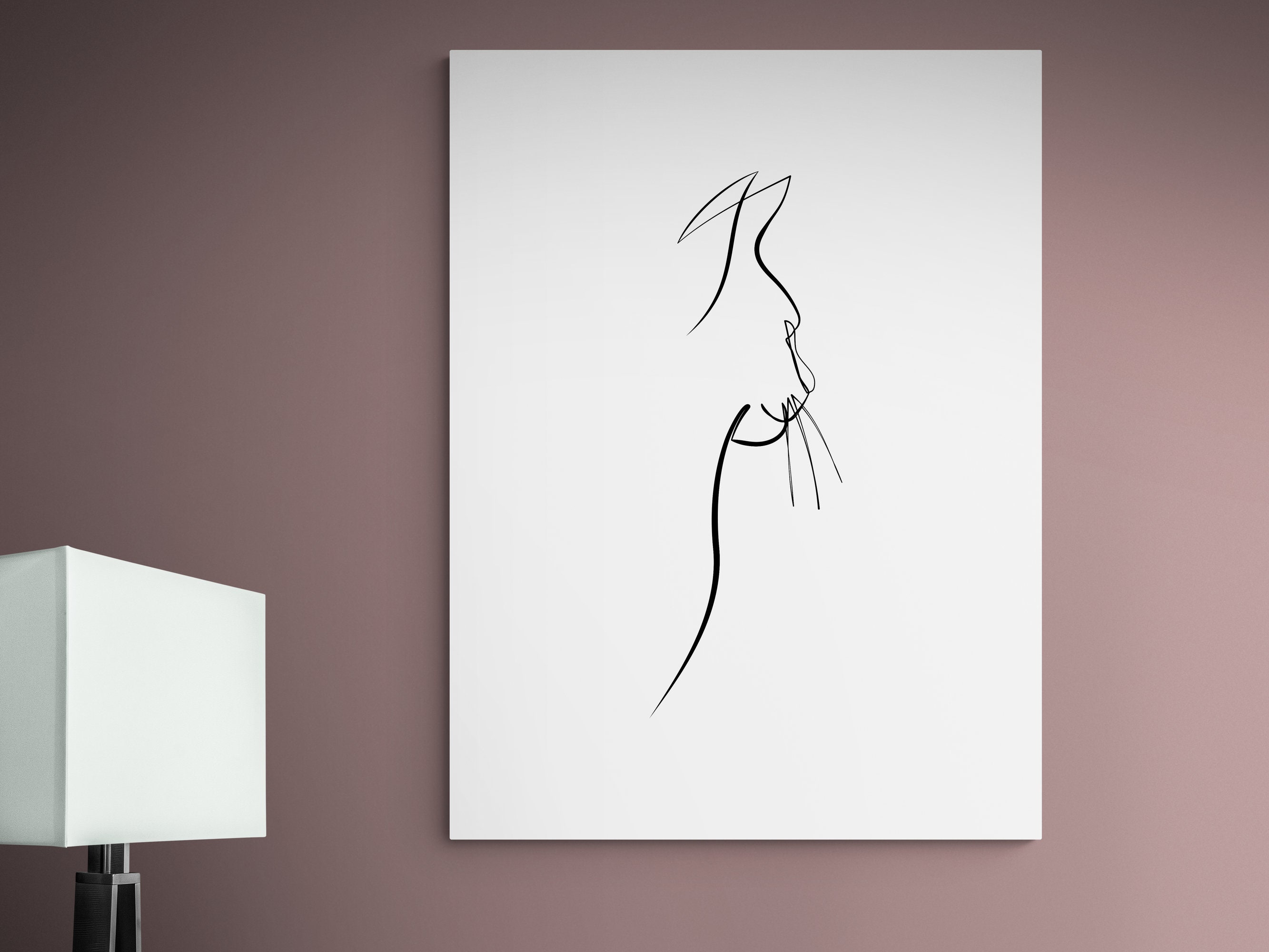 Cat Printable One Line Drawing. Cat Themed Gifts. Minimalist - Etsy