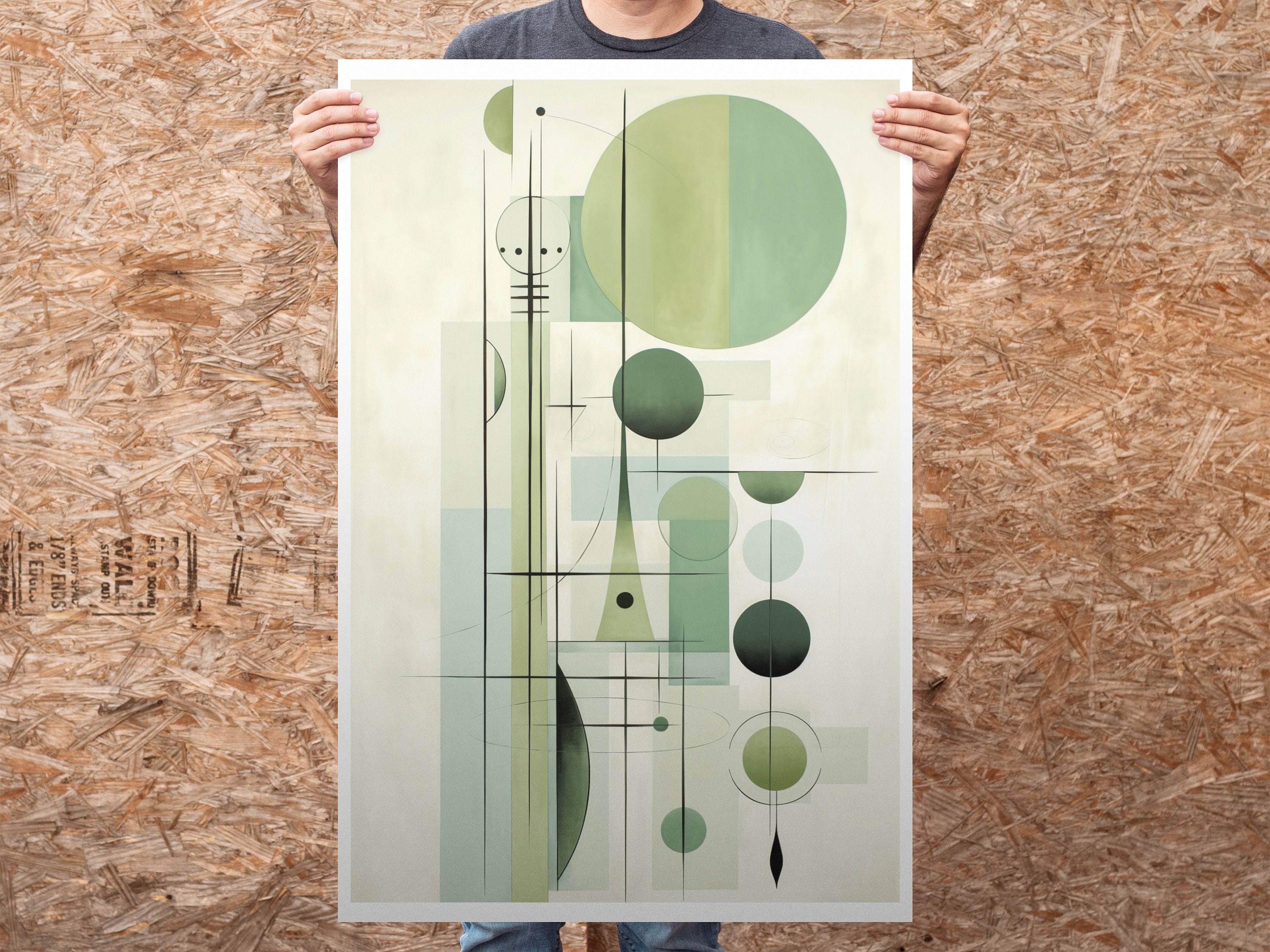 Sage Green Wall Art. Mid Century Modern Art. Abstract Wall Art - Etsy