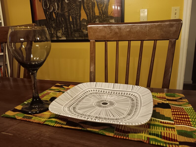 Kwanzaa Placemats Ghana Print Kente Fabric - Etsy