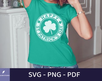 St Patrick's Day Clover Shirt SVG: Lucky Irish Design (Digital Download)