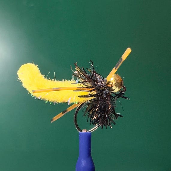 Cheese Mop. Holographic Copper/Black. Multiple Tungsten Bead colors. - Fishing Fly Fishing Flies - Gift Sets Available!