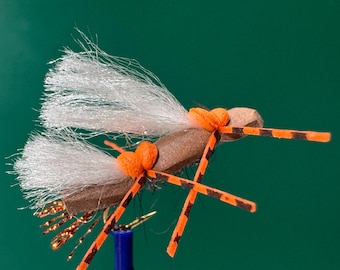 Chubby Chernobyl. Barbed. Proven grasshopper, stonefly imitation. High floatation. Fly fishing flies from Etsy's best selling fishing shop!