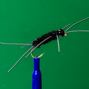 All Black Stonefly! Pat&#39;s Rubber Legs. One of the Best Fly Fishing Flies ever! Great Euro Pattern.