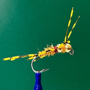Lucky Stone!  Double Tungsten Beads, super buggy KILLER STONEFLY! Perfect motion, weight and size for Euro Nymphing and Indicator styles!