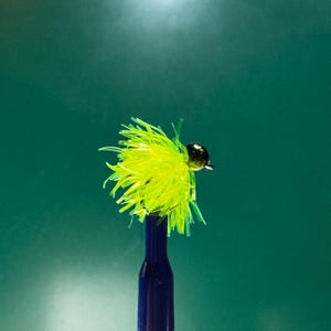 Mini Blob! Florescent Chartreuse. Awesome attractor for Trout, Steelhead and Salmon too! Euro, Dry Dropper and Indicator ready!