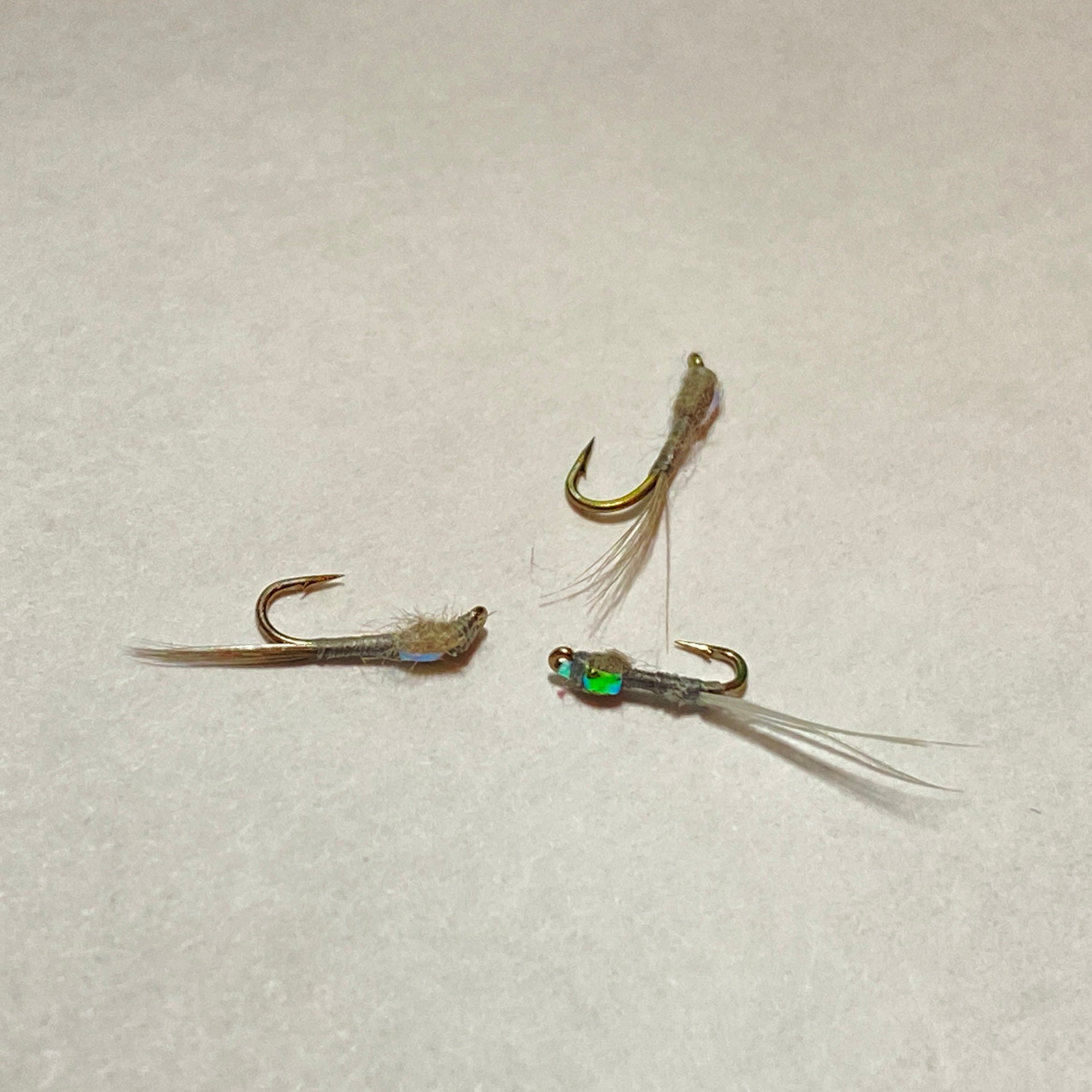 6 Ninfe Guide Flies Colorado SOS Olive Baetis - Mosche Da Pesca A Mosca Per Trota