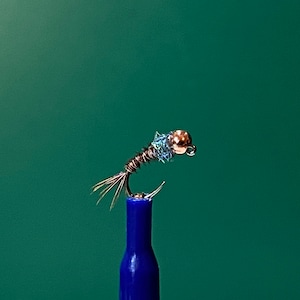Micro Pheasant Tail. Super Winter Fishing Pattern! Tungsten Bead, Barbless - Jig Hook!