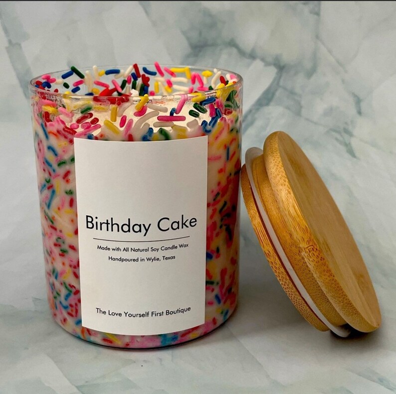 Birthday Cake Sprinkle Candle Etsy