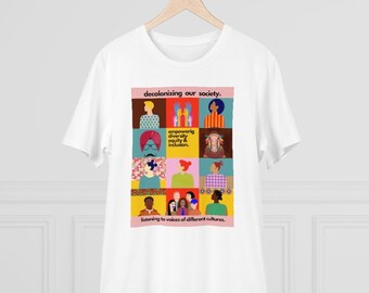 多様性、公平性、包括性シャツ 人権、社会正義への贈り物 ECO Tシャツ - 反人種差別Tシャツ文化のモチベーション、一緒に立ち上がろう