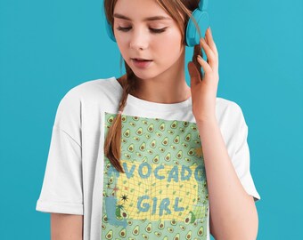 Avocado Shirt-Retro Avocado Shirts-Vegan-Vegan Shirt-Esthetische Kleding-Avocado Gift-Botanical Shirt-AVOCADO-Gift voor Vrouwen-Eco Friendly-Tee