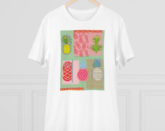 Ananas Shirt-Ananas Shirt-Retro-Vegan T-shirts-Ananas Shirts-Esthetische Kleding-Vegans-Pineapple T Shirt-Gift voor Moeder-ECO Tee
