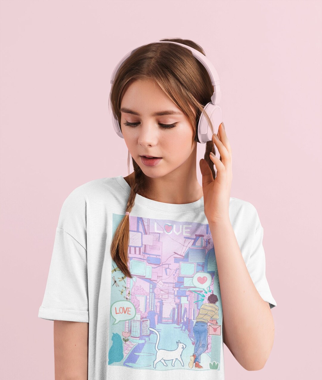 Vintage Anime Shirtaesthetic Manga Shirtkawaii Anime Teelove Manga