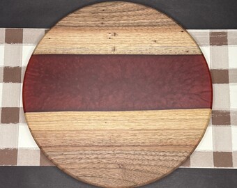 Merlot Epoxy Black Walnut Decorative Plate