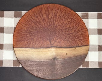 Copper Epoxy Black Walnut Decorative Plate