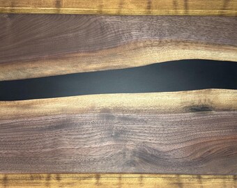 Matte Black Epoxy Black Walnut Charcuterie Board