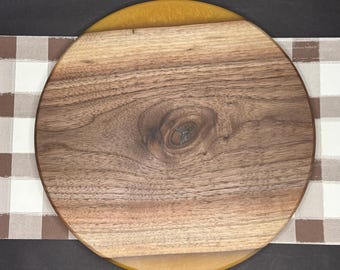 Gold Epoxy Black Walnut Decorative Plate