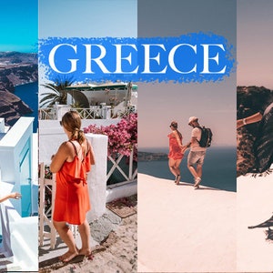 12 Mykonos Santorini Tones Lightroom Mobile Presets & Desktop, Photo Filter for Travel Instagram Influencer, Outdoor Preset for Bloggers