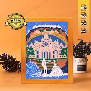 Wedding Lightbox SVG: 3D Paper Cut Shadow Box (Digital Download)