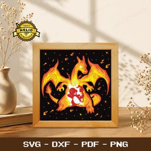 Anime Paper Cut Shadow Box Template, Multi-Layered SVG, Lightbox for Cricut SIlhouette Laser Cut