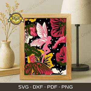 Fairy Garden 3D Lightbox SVG: DIY Fairycore Shadow Box Template (Digital Download)