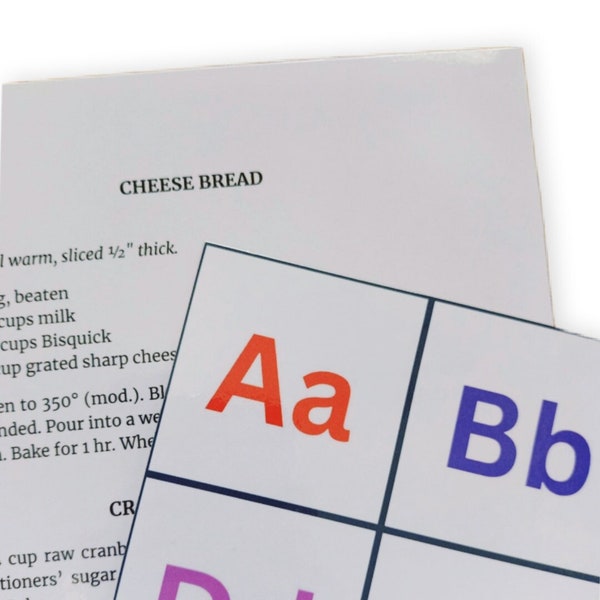 Print and Laminate - For Dry Erase, Preserving Recipes and More! Cut-able Laminated Sheets with Pre-Punched options