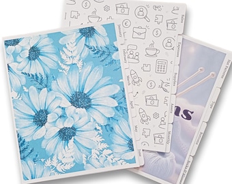 Custom A5 Tab Dividers. Front and label printing with prepunched and laminated options. Customize your dividers with a provided template.