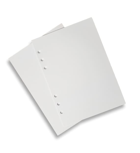 A5 White Paper - 24lb, 100 Sheets - 6-Hole or Unpunched