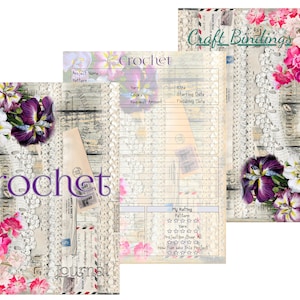 DIGITAAL - Gehaakt dagboek - Gehaakte projectplanner, decoratieve pagina&#39;s