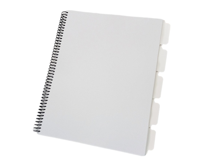 Print and Bind your Digital File with Tab Dividers. Includes Laminated Cardstock Covers with up to 12 laminated custom tab dividers.