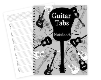 Guitar Tabs Notebook - Blank Tablature Journal
