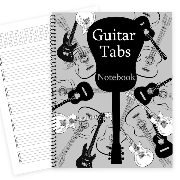 Guitar Tabs Notebook - Blank Tablature Journal