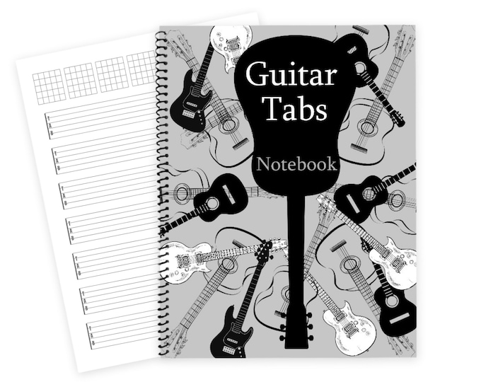 Guitar Tabs Notebook - Blank Tablature Journal