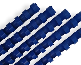 20 Pack Navy Binding Combs (.5", 19-Ring) for Professional Letter-Sized Reports