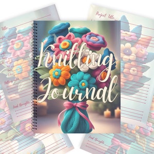Knitting Project Planner Journal - Bloom with creativity with this decorative stationery notebook and project planner