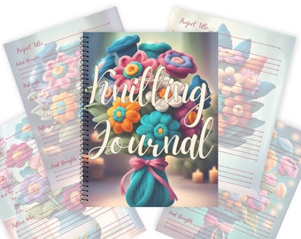 Knitting Project Planner Journal - Bloom with creativity with this decorative stationery notebook and project planner