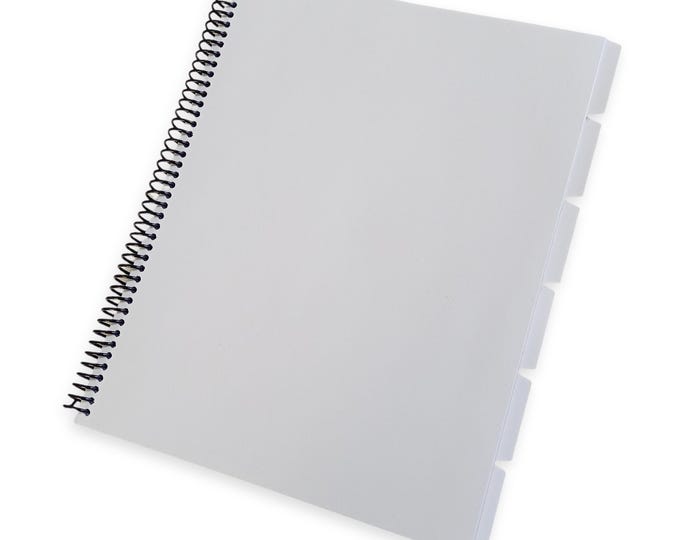 Print and Bind your Digital File with Tab Dividers. Includes Laminated Cardstock Covers with up to 12 custom tab dividers.