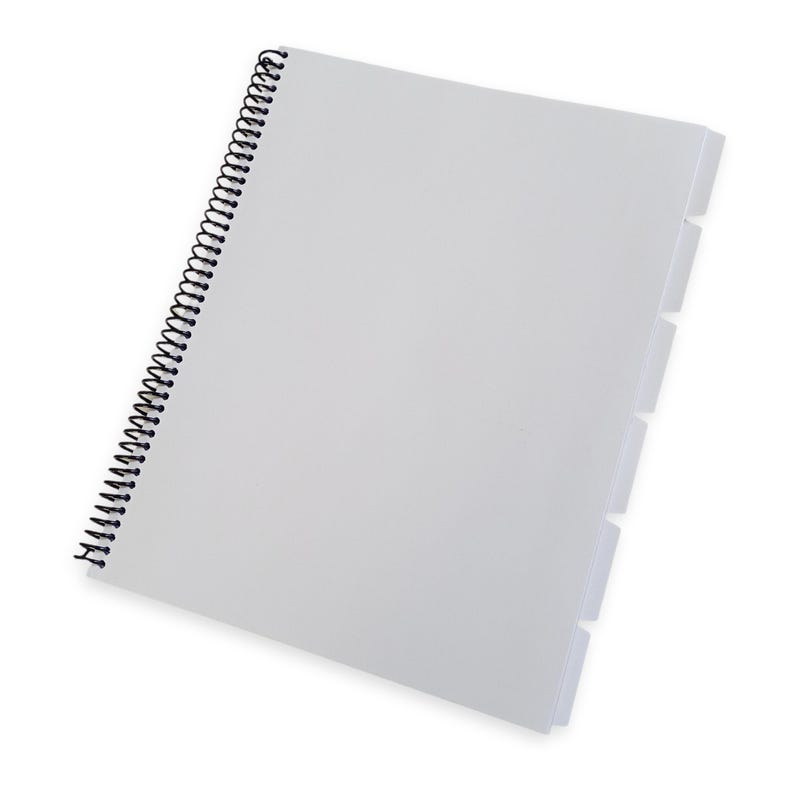 Custom Spiral Bound Document Printing with Laminated Cardstock Cover & Tab Dividers zdjęcie 1