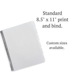 Custom Spiral Bound Document Printing with Laminated Cardstock Cover & Tab Dividers zdjęcie 2
