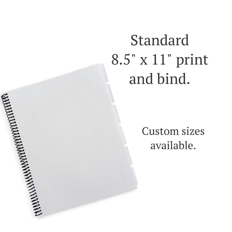 Custom Spiral Bound Document Printing with Laminated Cardstock Cover & Tab Dividers zdjęcie 2