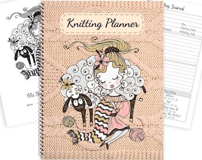 Knit Stitches Knitting Journal - 100 Knitting Project Planner Pages