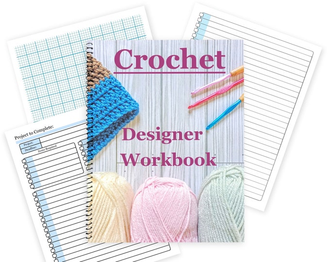Crochet Designers Workbook with graph paper pages